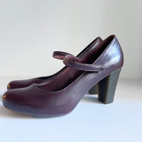 Camper Classic Brown  Leather mid Heel MAry Jane heels 10 - Picture 6 of 9